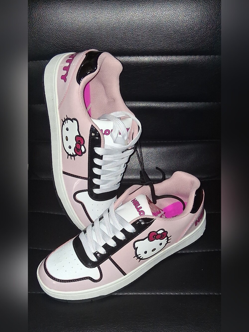 Hello Kitty & Friends By Sanrio Women's Black Casual Court Sneakers Size 10